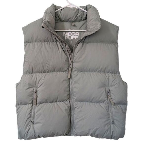 Aritzia TNA Mega Puff Vest - Light Grey/Green - Women's Size S - 700+ Fill Power - Picture 2 of 10